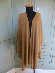 New Lularoe Savanah Camel Beige Knit Sweater Poncho Cardigan Wrap Top S / M - Picture 1 of 13