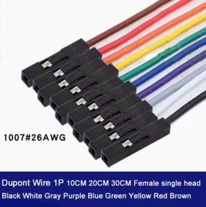 5Pcs Dupont Jump Wire 1P single Head Connection Wire 2.54 Pitch 10CM 20CM 30CM - Picture 1 of 3