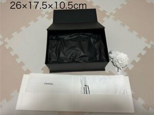 Chanel magnetic box with booklet ,Paper, Ribbon & Camellia 26 x 17.5 x 10.5cm