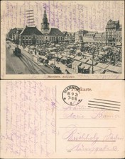 Ansichtskarte Mannheim Markttreiben - Alter Markt 1920