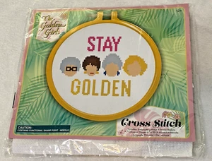 The Golden Girls "Stay Golden" Cross Stitch Embroidery Kit || BRAND NEW - Picture 1 of 2