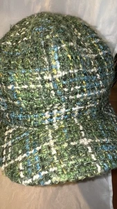 Gorra de mujer Toucan Collection Newsboy verde a cuadros tweed lana - Imagen 1 de 4