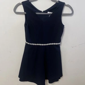 SPEECHLESS Mädchen marineblau verziert V-Ausschnitt Reißverschluss Skater Schicht Kleid GRÖSSE 10 - Bild 1 von 11