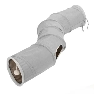 Cat Tunnel & Rabbit Tunnel For Cats Rabbits Puppies - Foldable S-Shaped - Picture 1 of 12