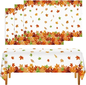 3 manteles desechables plástico hoja arce otono decoracion acción de gracias - Imagen 1 de 12