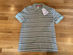 LACOSTE Shirt Mens size 4 small Short Sleeve Polo Striped green NWT new - Picture 1 of 6