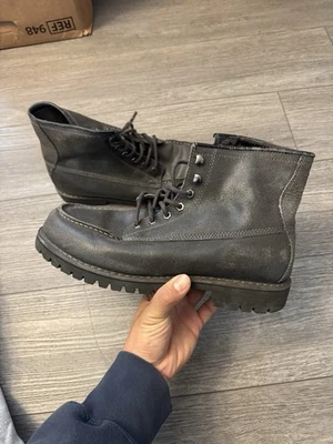 Botas de cuero negras Marc New York para hombre talla 12 buen estado sin caja Foto 1 de 4
