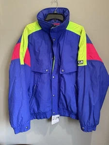 VTG 1990 CB Sports Retro 80s Theme Ski Jacket Men’s XL - Picture 1 of 3