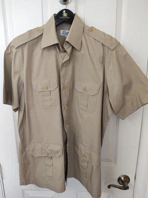 НОВАЯ рубашка ручной работы с 4 карманами САФАРИ, легкая ручная работа от DAVIDS SHIRTS LTD, Гонконг - Изображение 1 из 4