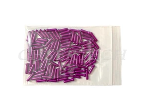 Tappi terminali cavi freno bici mtb strada bmx 100 pezzi viola rosa nuovi - Foto 1 di 1