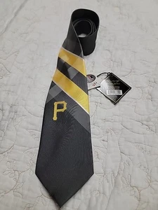 Eagles Wings #3709 Pirates Grid Necktie Black And Yellow - Picture 1 of 3