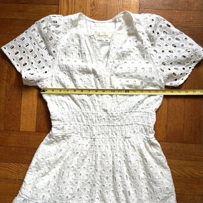Anthropologie Somerset Dress Eyelet Edition Size Small White Vacation Summery - Image 1 of 4
