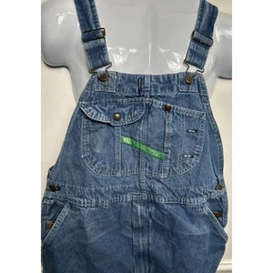 Vtg Denim Key Imperial Work Farm Trucker Carpenter Bib Overalls Mens 40x29 - Picture 1 of 7