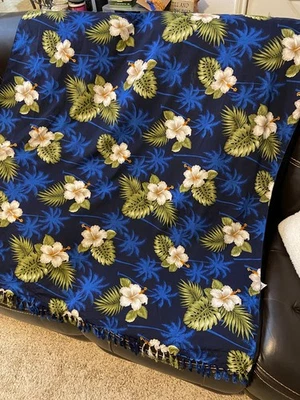 全新无标签 RIMA 热浴盆 沙滩装 包裹 Coverup72 英寸 x 44 英寸 100% Terivoile 蓝色 — 第 1/4 张图片