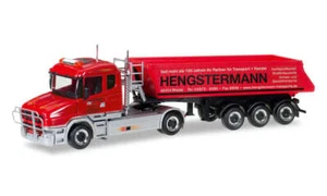 Herpa 307390 Scania Hauber Schmitz Kipp-Sattelzug "Hengstermann Rhede" 1:87 - Bild 1 von 1