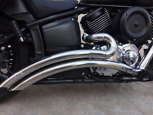 Chrome Motorcycle Exhaust Pipe Muffler System For Yamaha V-Star 1100 XVS1100