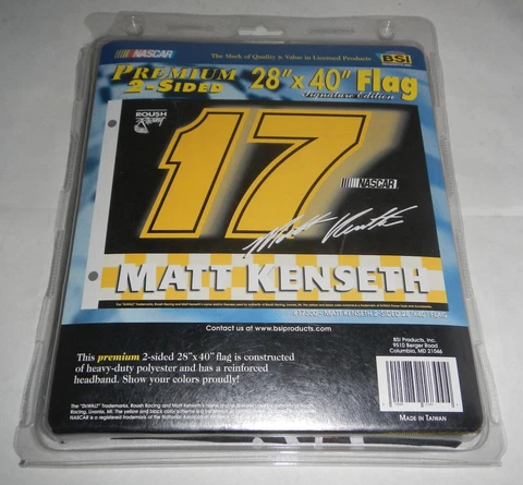 Matt Kenseth #17 NASCAR Roush Racing Double Sided 2-Sided 28x40 Flag Banner Cover