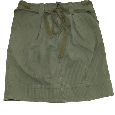 Marc By Marc Jacobs юбка высокая талия галстук хаки зеленый размер 4 эластичной хлопок - Изображение 1 из 4