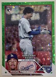 2023 Topps Update Rookie Debut Green Foil Miguel Vargas /499 RC Dodgers - Bild 1 von 2