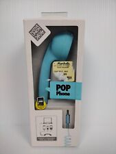 POP PHONE Retro Corded Telephone Handset for any Cell Phone - Sky Blue 