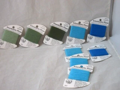 Rainbow Gallery Mandarin Floss Lot of 9 Asst Colors 20 yards each NEW     F214 - Image 1 of 2