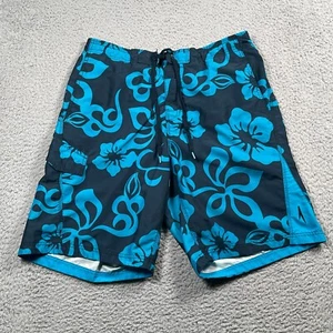 Speedo Boardshorts Men's XL Blue Floral Tropical Hawaiian Mesh Lined Swim Trunk - Picture 1 of 12