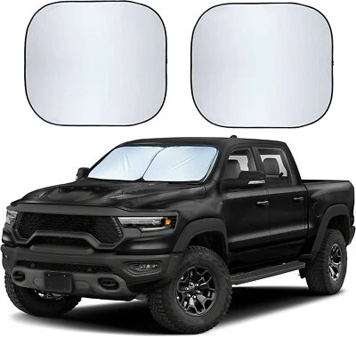 2 piezas para RAM 1500 2500 3500 Parabrisas Coche Parasol Bloque UV Ventana Visera Cubierta Foto 1 de 4