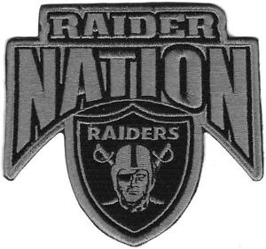  (1) NFL OAKLAND RAIDERS Nation LOGO SHIELD PATCH IRON-ON ITEM 
