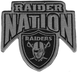 (1) NFL OAKLAND RAIDERS LOGO SHIELD PATCH IRON-ON ITEM - Picture 1 of 1