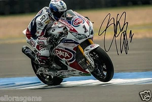 World Superbike Sylvain Guintoli Hand Signed Photo 12X8" AA - Picture 1 of 1
