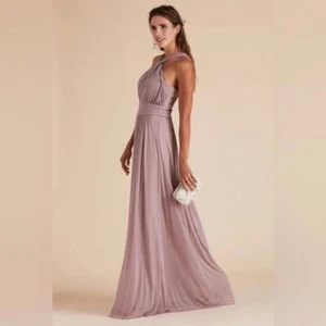 Maxi Vestido Para Mujer Gris Birdy Kiko Malla Malva Talla Pequeña NUEVO - Imagen 1 de 12