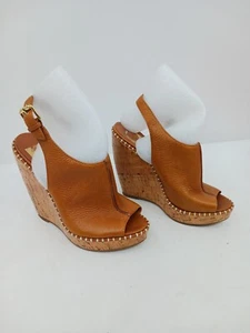 Dolce Vita Women Wedge Sandals 6 Brown Cork Platform Mid Heel Casual Shoes - Picture 1 of 12