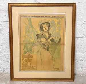 Alphonse Mucha Color Lithograph Print Easter Girl 1906 - Picture 1 of 6