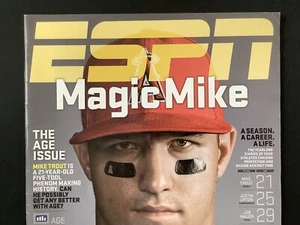 Mike Trout Signed ESPN Magazine 10/1/12 No Label LA Angels ROY Autograph MLB JSA - Picture 1 of 4