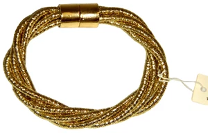 AMRITA Singh Women's Magnetic Yellow Gold Tone Wrap Bracelet - Picture 1 of 7