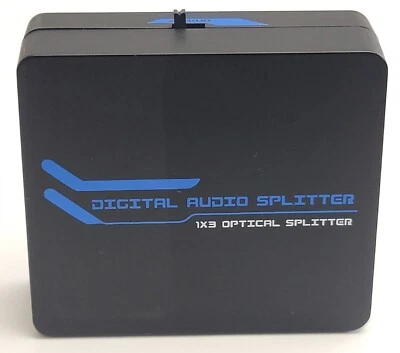 3-Port 1x3 SPDIF Optical Digital Audio Splitter Adapter, 1-in 3-out New - Image 1 of 4