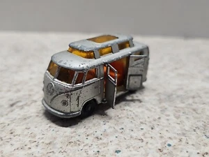 LESNEY MATCHBOX VOLKSWAGEN CAMPER SILVER HIGH ROOF 1967 No.34 NM - Picture 1 of 7