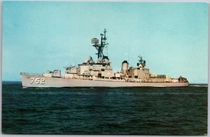 Postkarte Vintage Chrom USA Alfred A. Cunningham Zerstörer Marineschiff - Bild 1 von 3