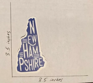 Nueva calcomanía de vinilo botella de vinilo contorno del estado de Hampshire Pegatina para teléfono portátil me encanta NH - Imagen 1 de 1