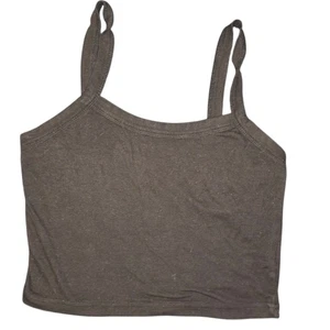Women's Black Cropped Thin Tank Top Lounge PJ Top Shein Small - Picture 1 of 3