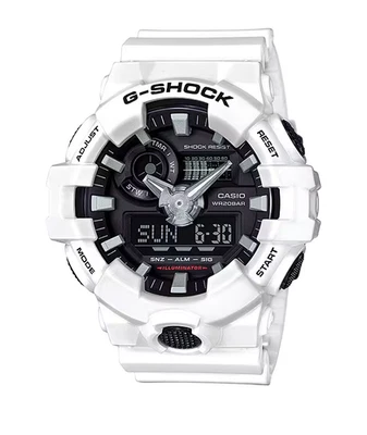 Reloj Hombre Casio G-Shock Iluminador Analógico-Digital Resina Blanca GA-700-7A SD Foto 1 de 4