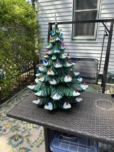 Stampo Atlantic vintage anni 70 3 pezzi albero di Natale in ceramica 19" - Foto 1 di 16