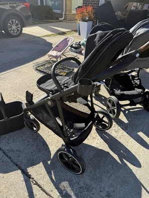 NUEVO - CYBEX Gazelle S 2 Cochecito Individual a Doble - Negro Luna (Marco Negro) Foto 1 de 4