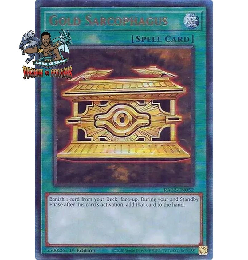 Yugioh! 1x Gold Sarcophagus RA02-EN052 Ultimate Rare 1st Ed NM - Image 1 of 1