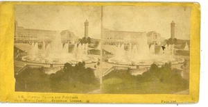 Crystal Palace & Fountains Sydenham Stereoview - Picture 1 of 2