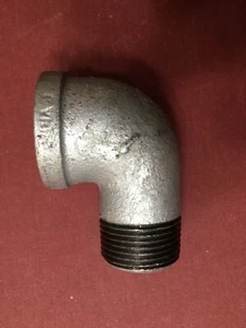 B & K 1 in. FPT x 1 in. Dia. MPT Galvanized Malleable Iron Street Elbow - Picture 1 of 4