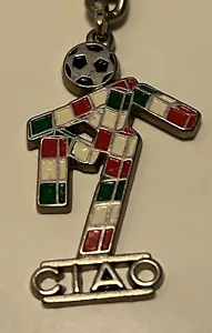 Italien 90 WM Maskottchen Ciao Schlüsselanhänger Schlüsselring Original Metall Emailliert - Bild 1 von 11