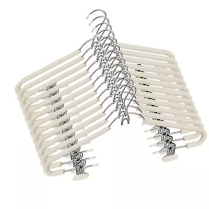 12-Pack Heavy-Duty Metal Pants Hangers with Sponge-Padded Clips | Non-Slip Sp... - Picture 1 of 7