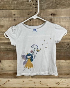 Carter’s Just One You Girls Size (5T) White Shirt Fairy Flowers Short Sleeve Top - Picture 1 of 5