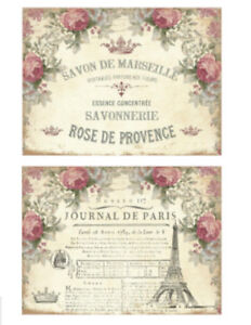 Image vintage minables roses victoriennes étiquettes françaises décalcomanies toboggan aquatique LAB433